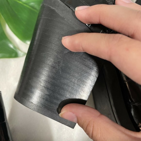 NEW! $110 Steve Madden Leve Block Heel Boot Black - Picture 6 of 12